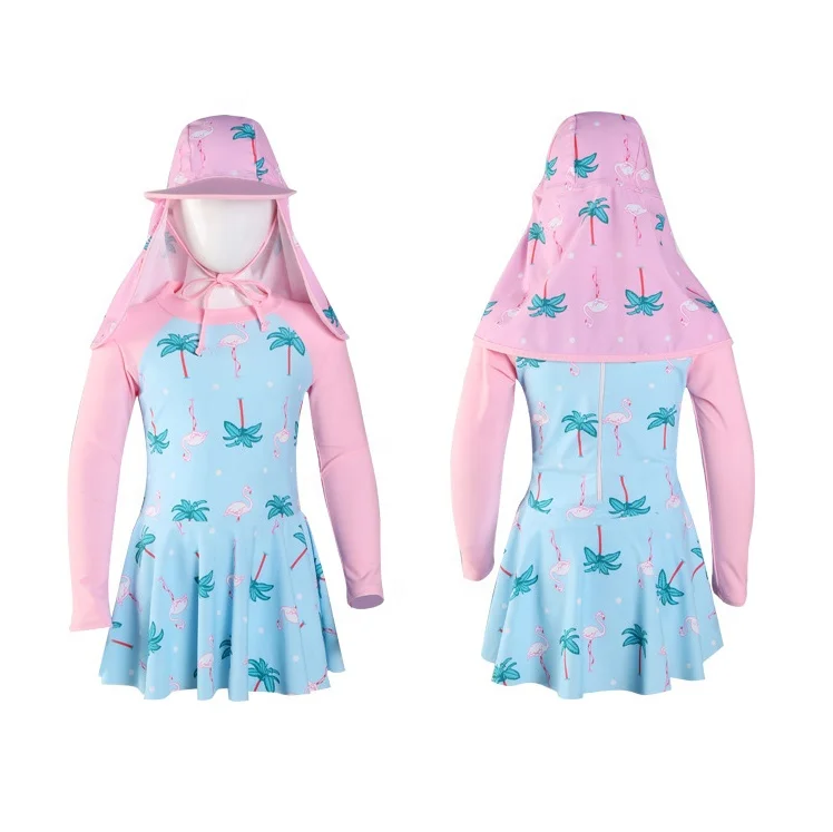 Детский купальник UPF 50 + с длинным рукавом цельный топ guard детский