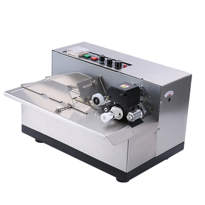 Stainless steel high speed continuous solid Ink Black expiry date carton batch coding  printing machine