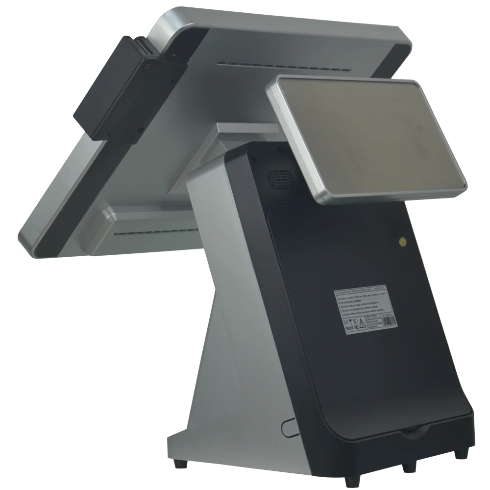 All In One Touch Screen Cash Register POS Windows 10 Restaurant 15Inch Intel Core I3 POS Terminal Machine with  Thermal Printer