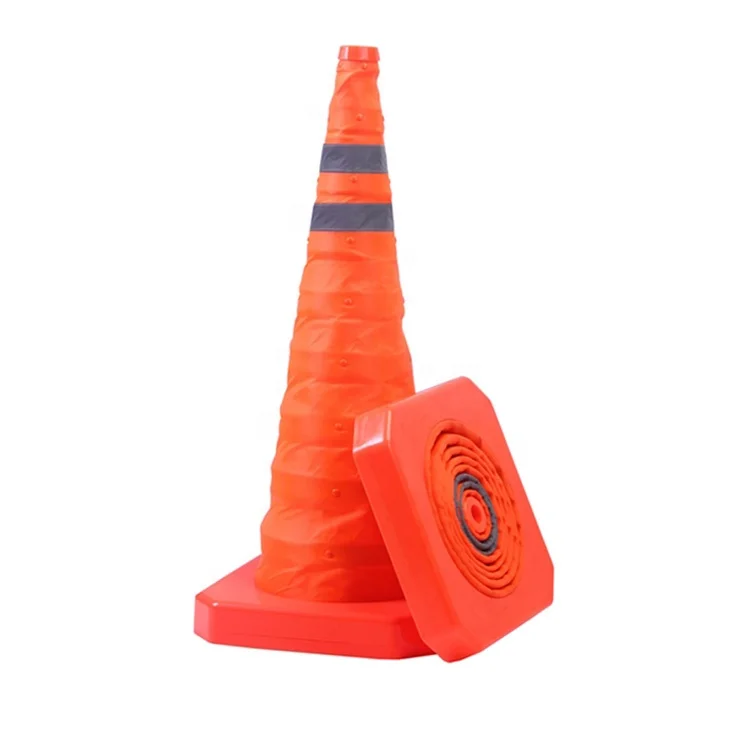 Collapsible Portable Cone Road Sign Round Reflective