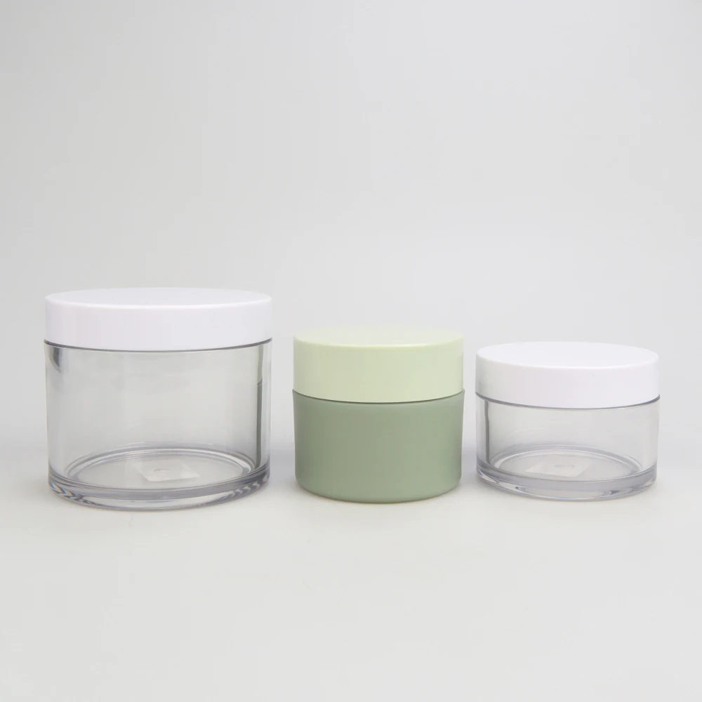 Прямая продажа с фабрики, 100 г, 250 г, 8 унций, банка для меда, печенья, пищевых продуктов с крышкой, прозрачная Толстая настенная пластиковая банка для домашних животных, контейнер для скраба для тела