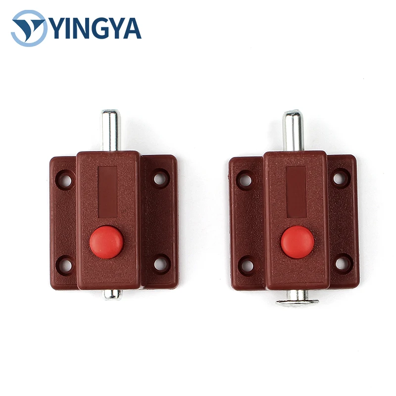 Self-Elastic Plastic Bolt Furniture Hardware Button for Cabinet Door and Window Open Spring Durable Fastener