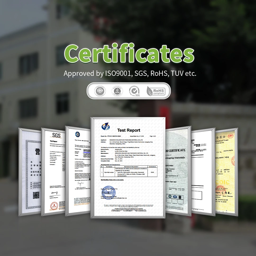 China Producer Elongation 100-120% Edge folded Clear PE pre-stretch film