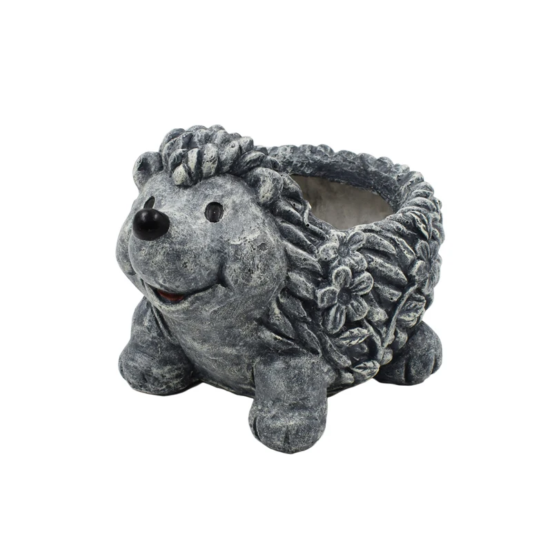 
Garden Ornament Home Decoration Hedgehog Plant Pot Animal Resin Planter Flower Pots 