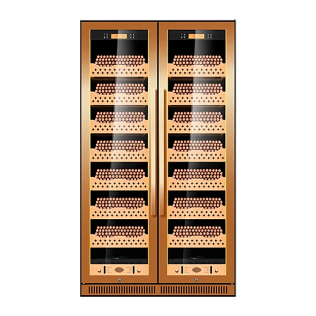 3000 Count  Large Humidor Stainless Steel Cigar Cabinet Compressor Fan Cooling