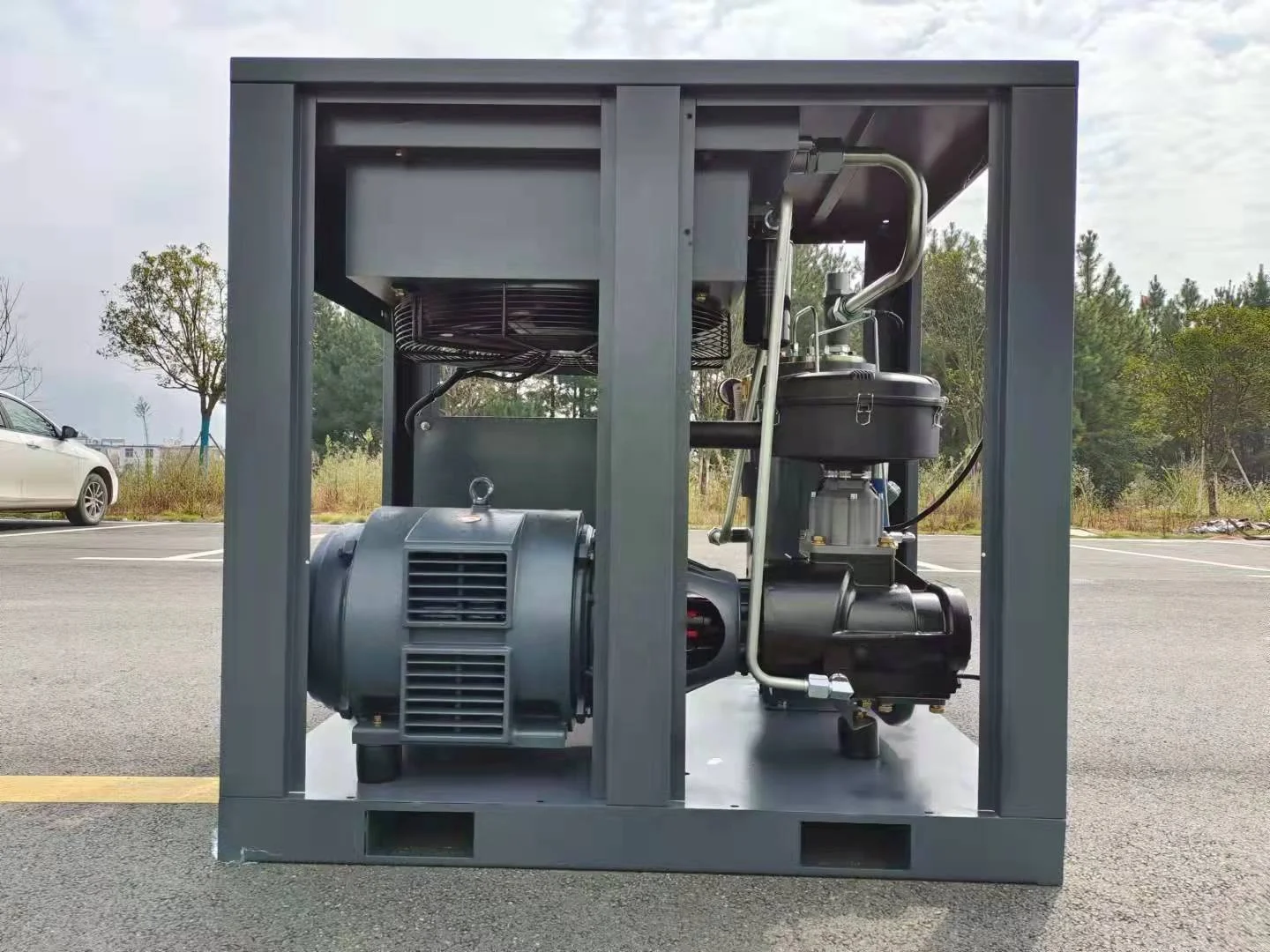 Низкая цена фиксированная скорость 380V 50Hz 75kw 100hp 8bar вращающийся винтовой воздушный компрессор для