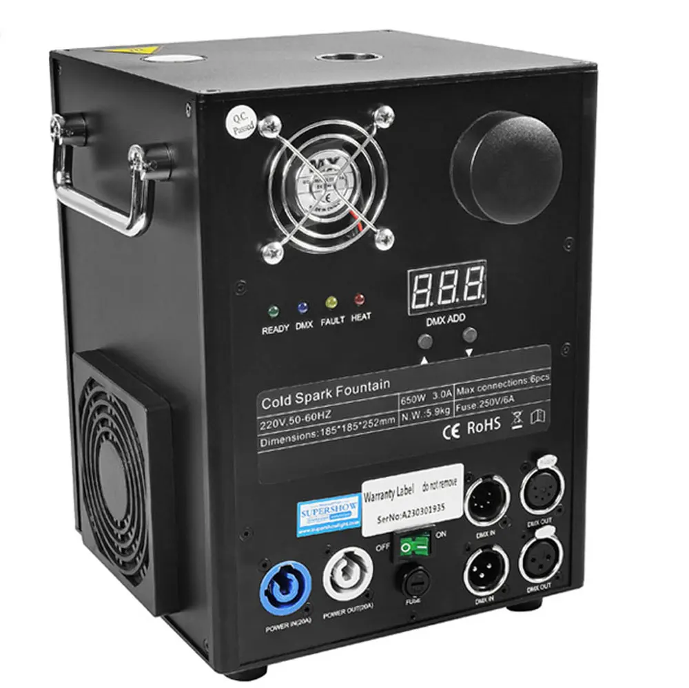 Машина для фейерверка холодной свечи 500 Вт для празднования свадьбы Dmx и пульт дистанционного управления