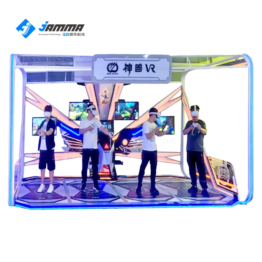 Виртуальная реальность 4 игрока VR Экспресс магазин стрельба симулятор монетный игровой центр VR парк стрельба из лука музыка танцы