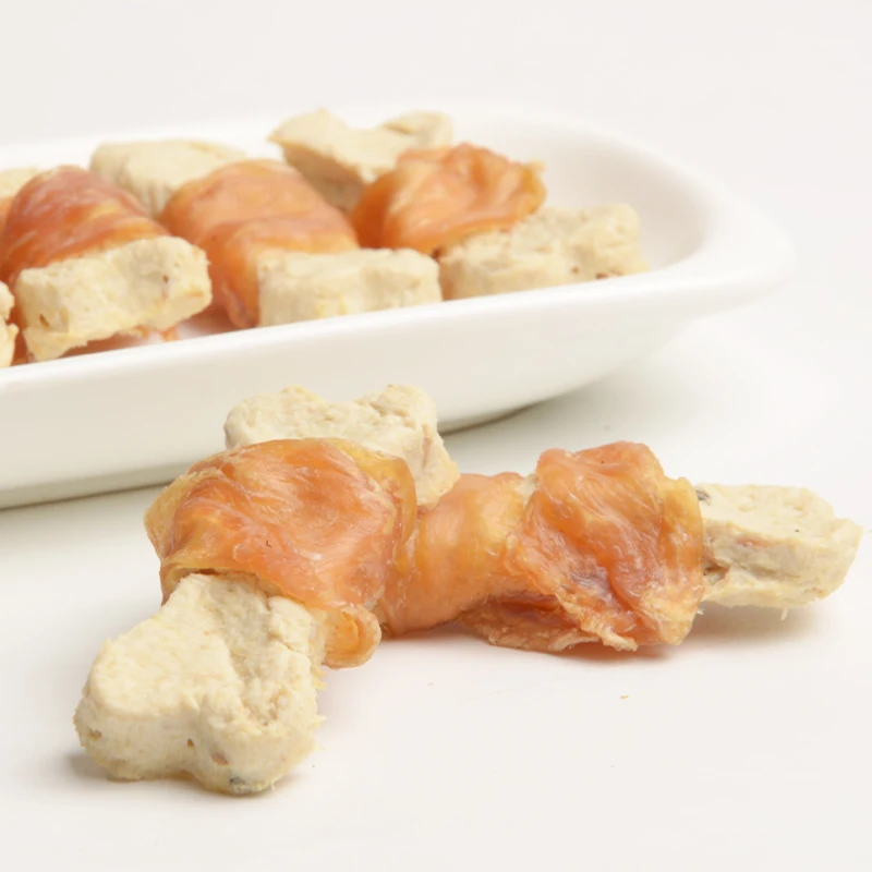Chicken Wrap Codfish Bone Chicken cod dog treat fat calcium molar pet snack training dog treat reward