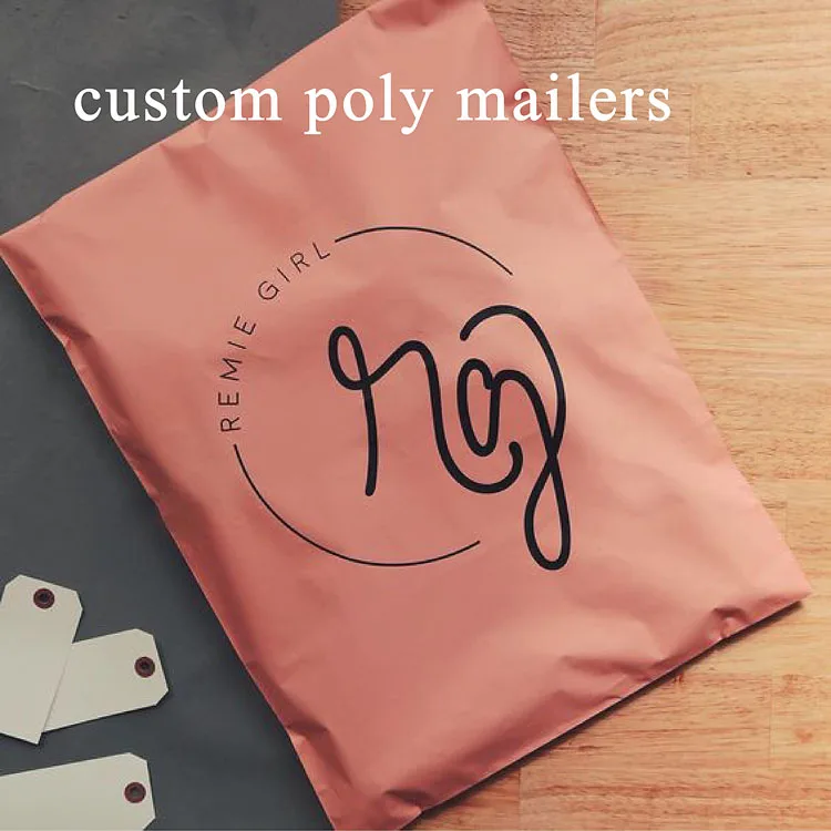 Custom design eco-friendly shipping envelopes bag pink large poly mailers bags for clothing