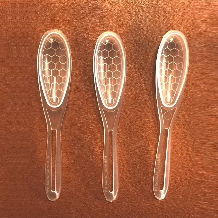 Милая ложка из ПП, прозрачная ложка для столовых приборов, 7 мл, 10 мл, банка с алюминиевой фольгой