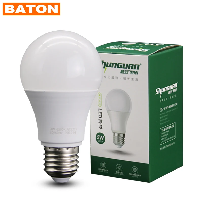 Baton high quality guangdong 240v e27 led bulb skd
