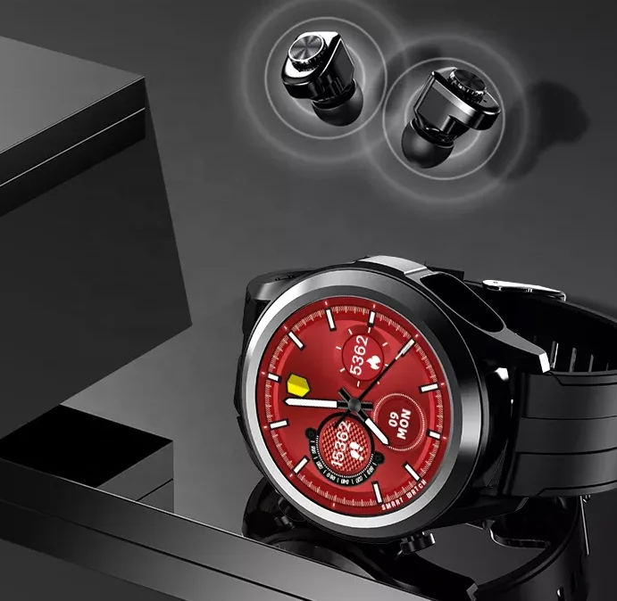 Wholesale Factory Price Smart Watch GPS Inteligentes Blutooth Smart Watch 2 in 1 with Earbuds Magnetic Charging IPX6 Waterproof