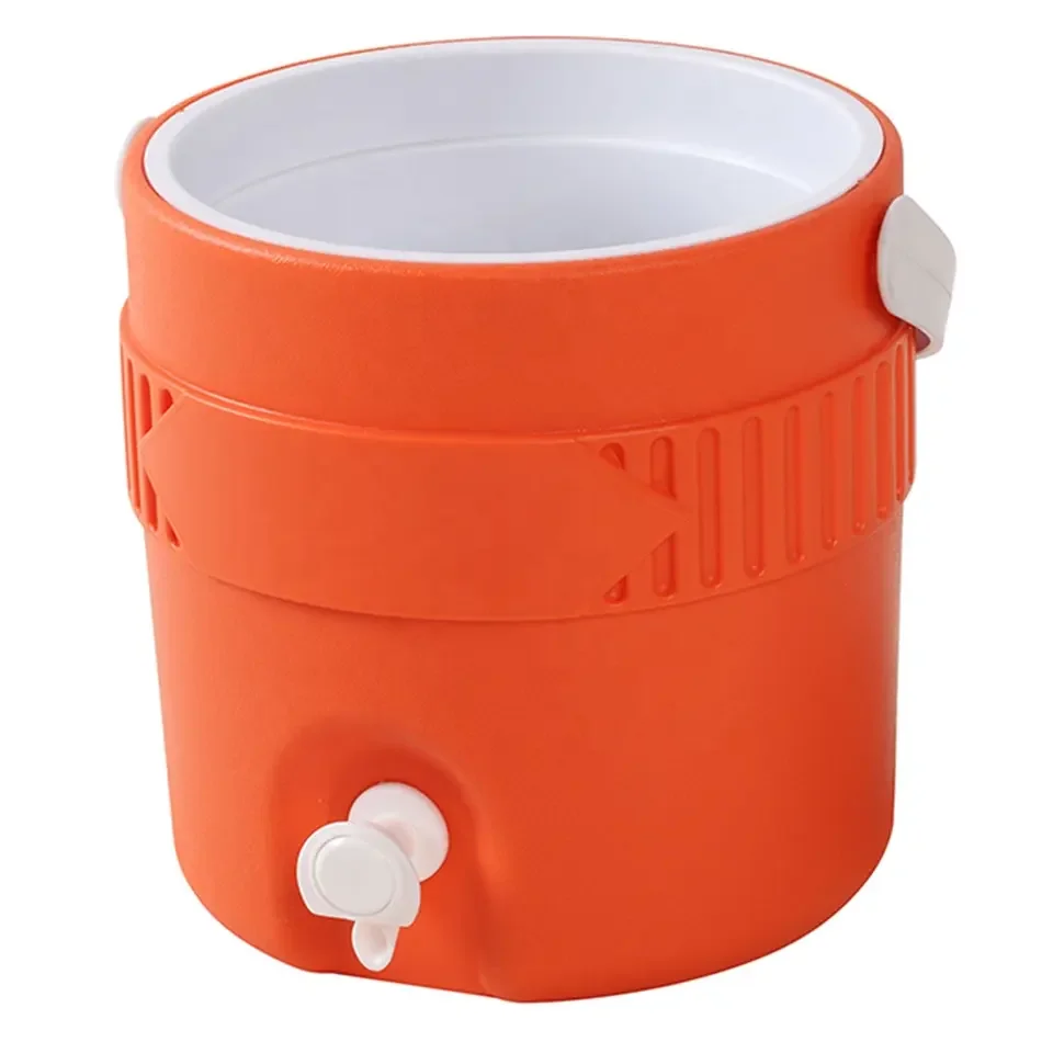 3.8 L Plastic Buckets Coolers Customized Color Round Barrel Beverage Beer Cooler Jug