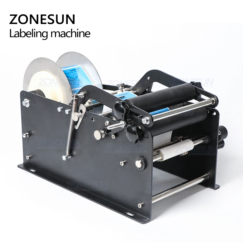  ZONESUN ZS-50P ручная машина для нанесения этикеток на круглые бутылки с минеральной водой