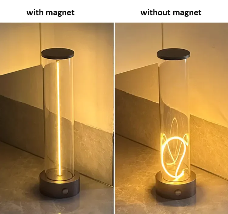 Minimalist Cordless Desk Lamp Nightstand Lights Touch Dimmable Quantum Wire Atmosphere Magnet Led Night Light