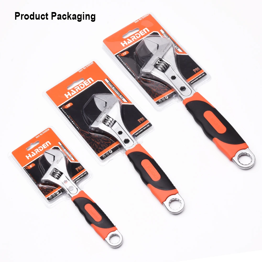 Harden professional auto repairing chrome vanadium 8' 10' 12' adjustable flexible square hole wrench set