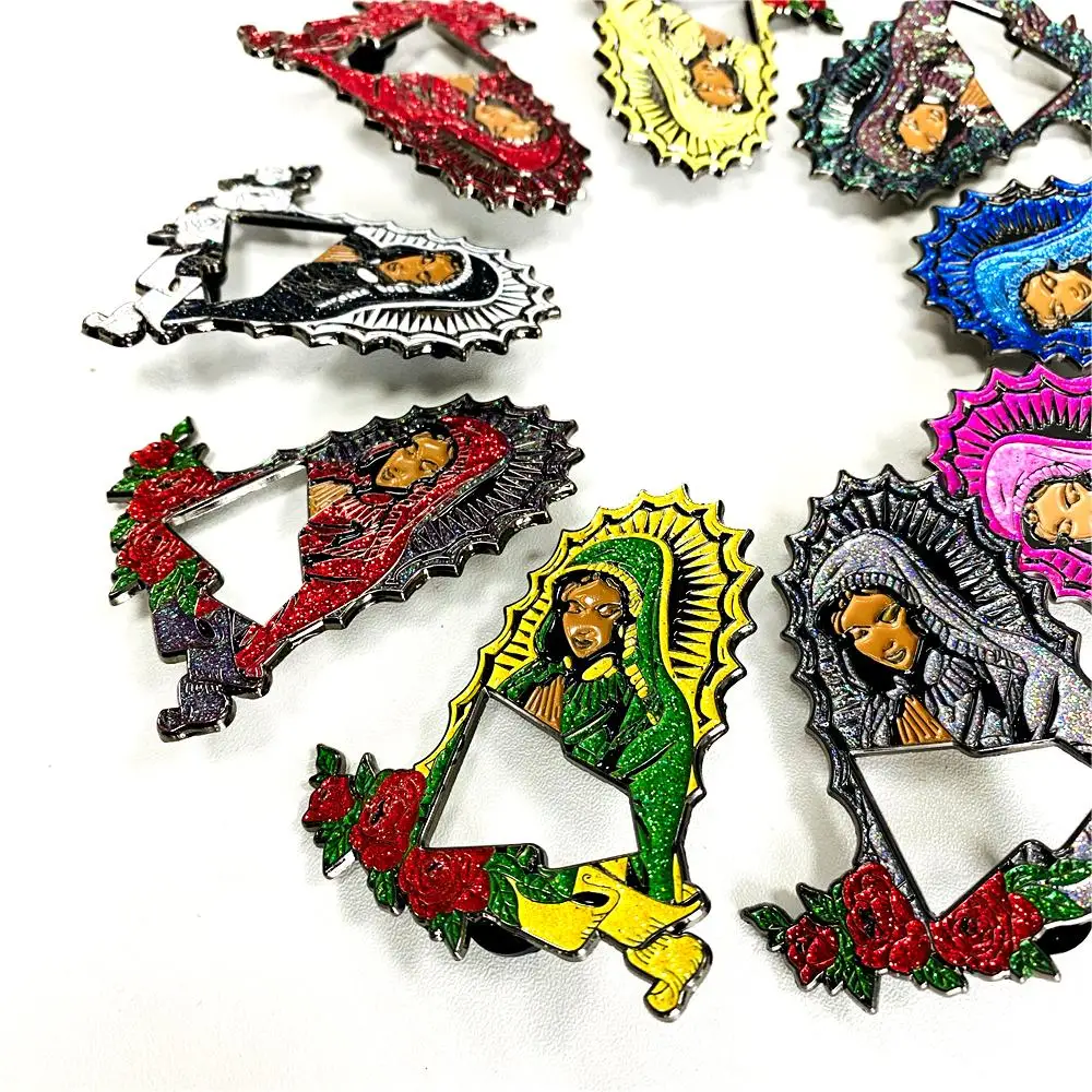 Новая металлическая жесткая эмалированная Золотая булавка