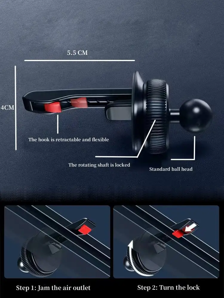 Universal Triangular T Word Air Vent Car Phone Holder 360 Degree Rotation Alloy Eagle Back Clamp Mobile Phone Holders