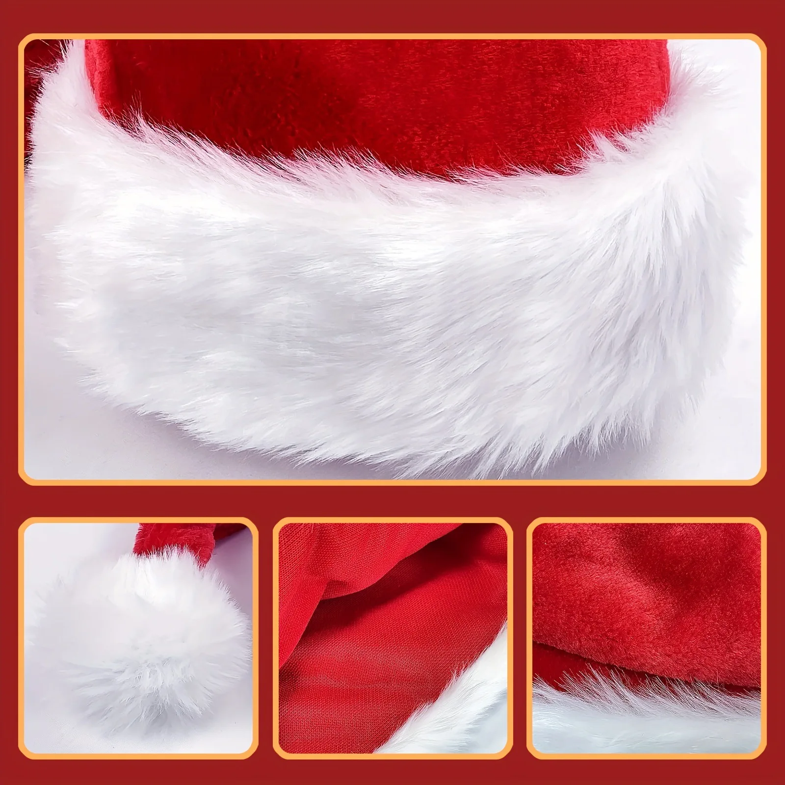Wholesale 2024 Extra Long Party Xmas Festive Hat Soft Santa Claus Plush Christmas Hats For Adults