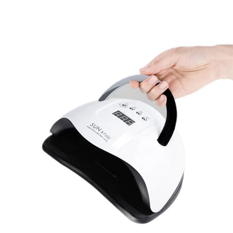 Professional 180W Nail Dryer Lamp LED Gel Polish UV Light Portable SUNX7 MAX For Manicure Curing With Auto Sensor LCD Display
