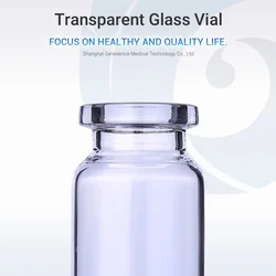 6ML Injection Liquid Bottle Tubular Sterile Powder Pharma Vials Aluminium Caps Glass Vial