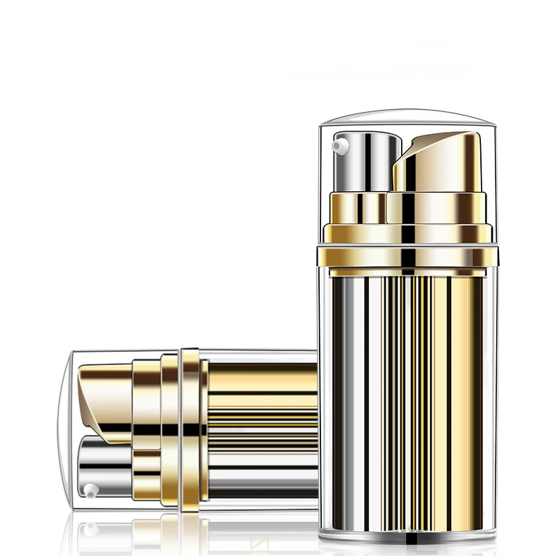 20ml 30ml 50ml Refill Double Tube Plastic Bottle Electroplate Dual Chamber Bottle Airless Lotion Pump Bottle