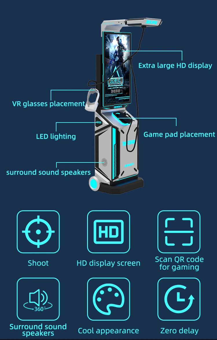 HEROVR  VR Shooting Theme Park Hot Sale 9d Virtual Reality Shooting Game Sniper Simulator Machine