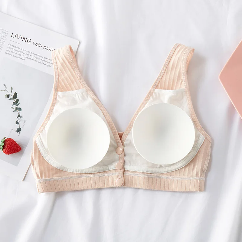Plus Size Maternity Underwear Breastfeeding Maternity Nursing Bras Women Front Buckle Vest Bra Nursing Bra Cotton