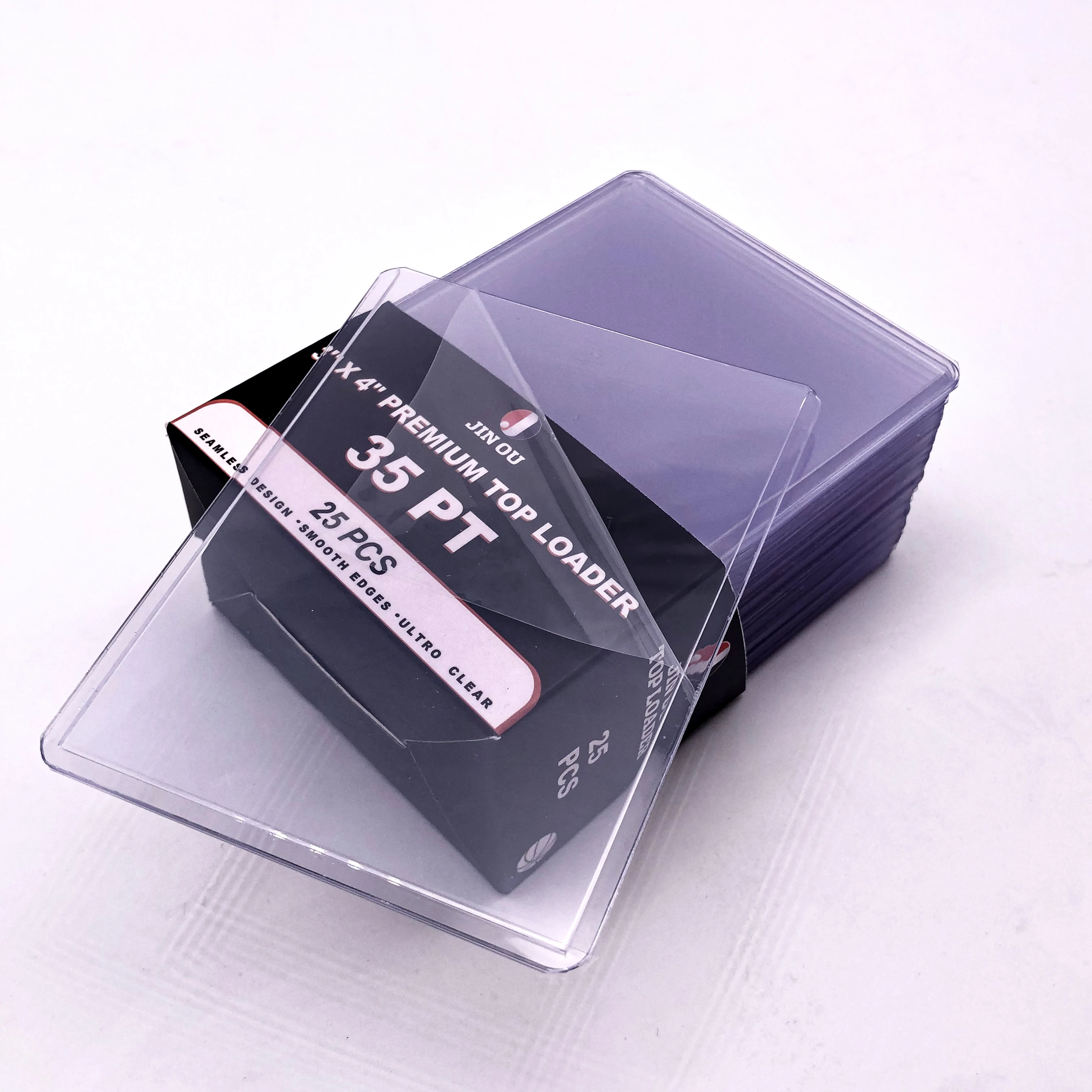 Premium 2 sides film coated PVC topload seamless custom competitive price JO-KY-01 toploader