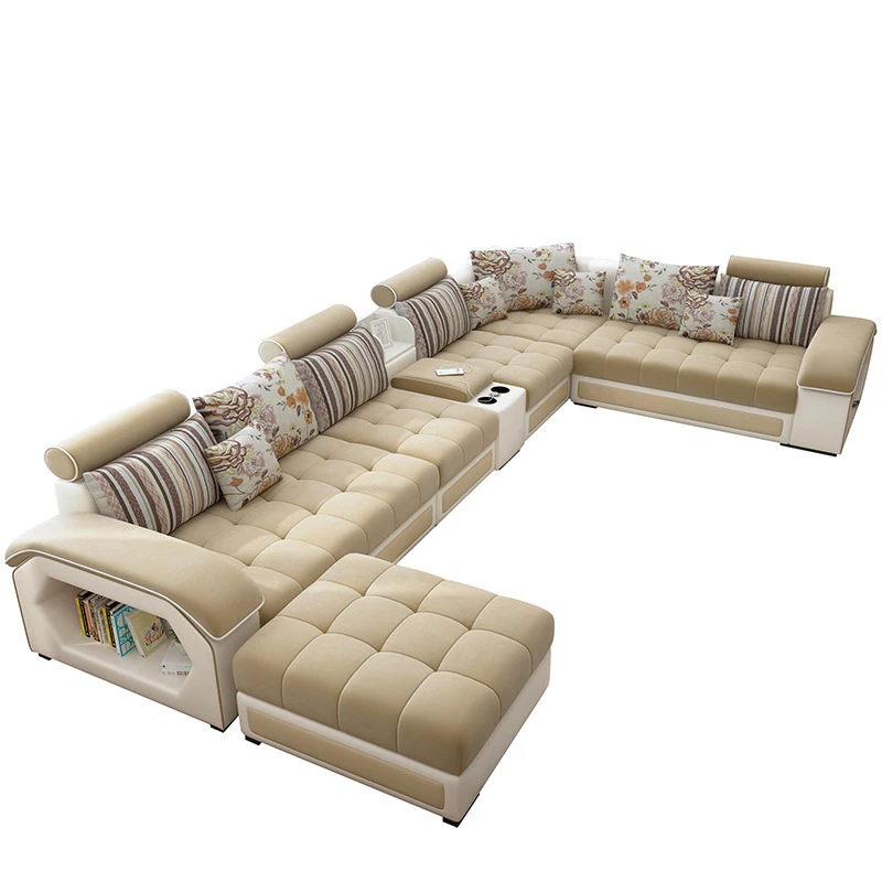 Living room furniture sofa set modern couch wooden sofa set designs small apartment corner fabric sofa living room
