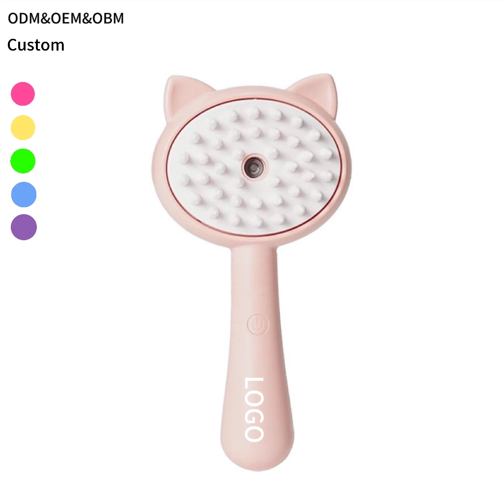 Pet Cat and Dog cleaning Negative Ions Brush Self Cleaning Slicker Brush for Shedding and Grooming pet hair removal comb