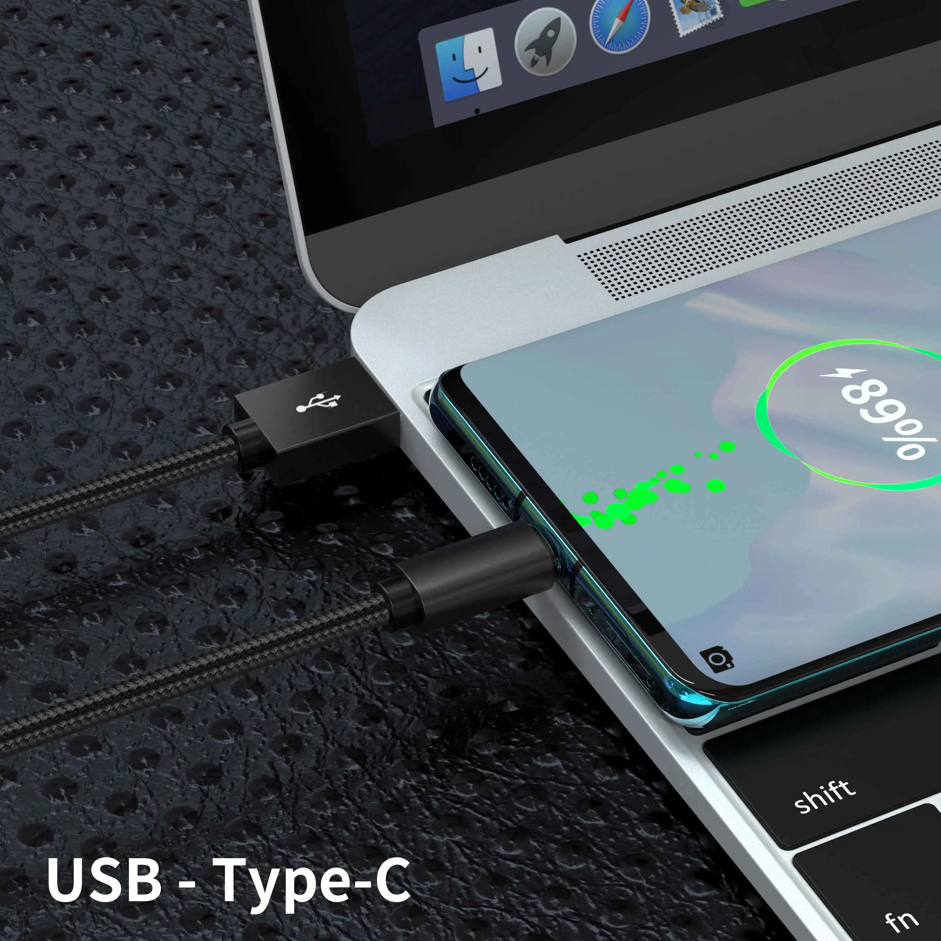 цветной Фабричный изготовленный на заказ USB 2,0 зарядный шнур 8 Pin Micro Type c плетеный нейлоновый зарядный кабель
