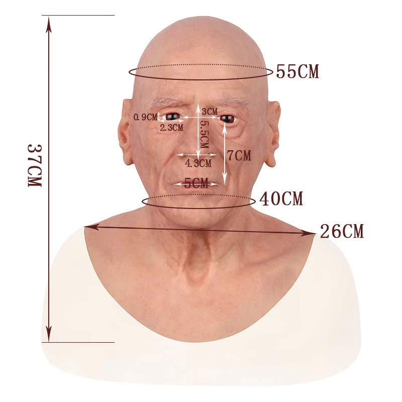 Hot Selling Party Masquerade Props Human Halloween Face Silicone Realistic Full Head Mask