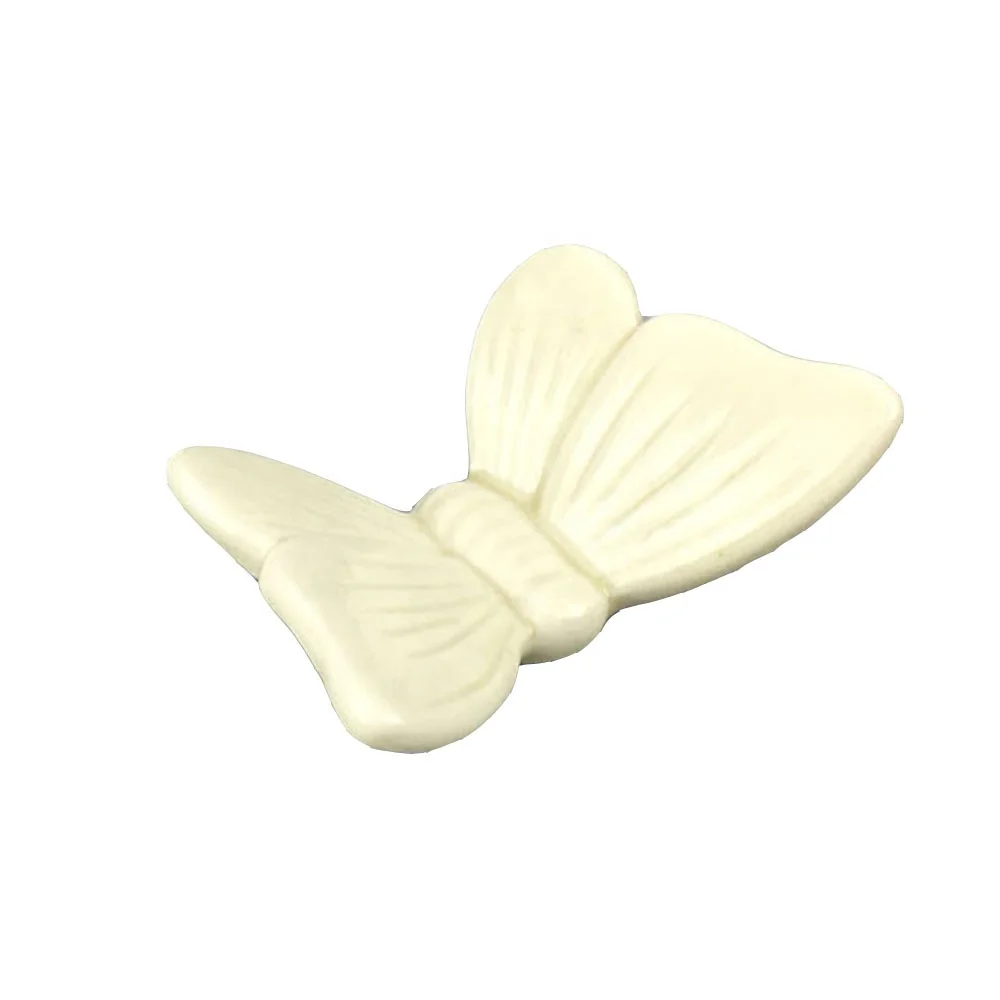 White and Gold Decorative Accessories Handmade Mini Ceramic Butterfly