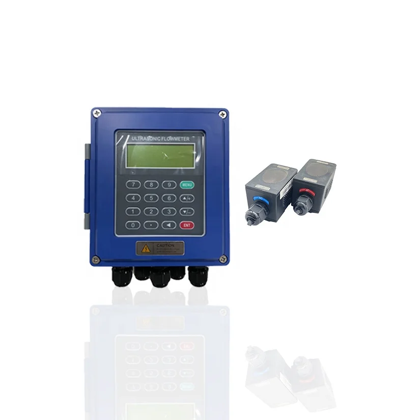 2022 OEM digital clamp on ultrasonic flowmeter wall mounted flow meters with 4-20mA outpput