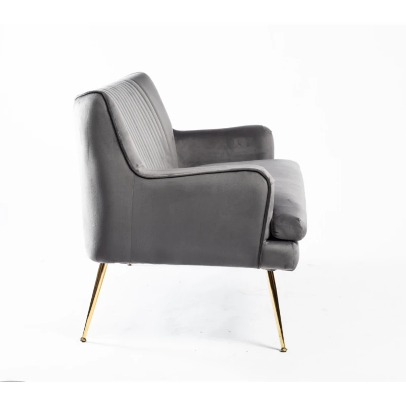 New design double seater sofa chair velvet surface Italian hotel luxury loveseat accent chair for villa