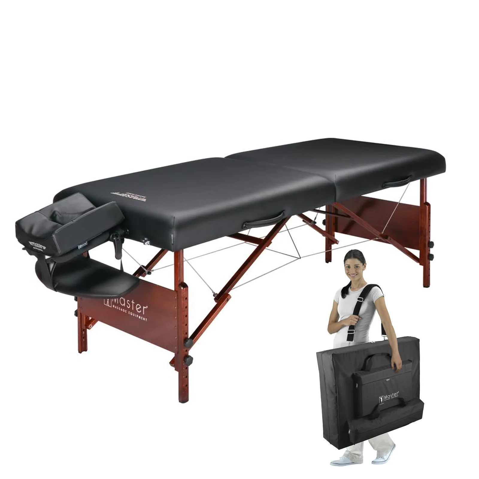 Master Massage 30 Inch Del Ray Black Professional Cheap camilla para masaje Dropship Portable Massage Table Spa Table Facial Bed