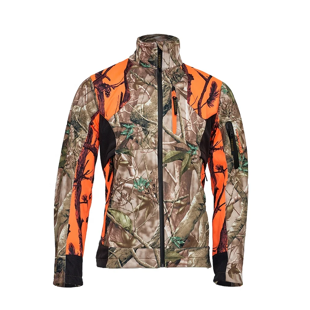 Digital Print Hunting Outdoor Men Coat Fleece Sports Outdoor Hiking Soft Shell Jacket