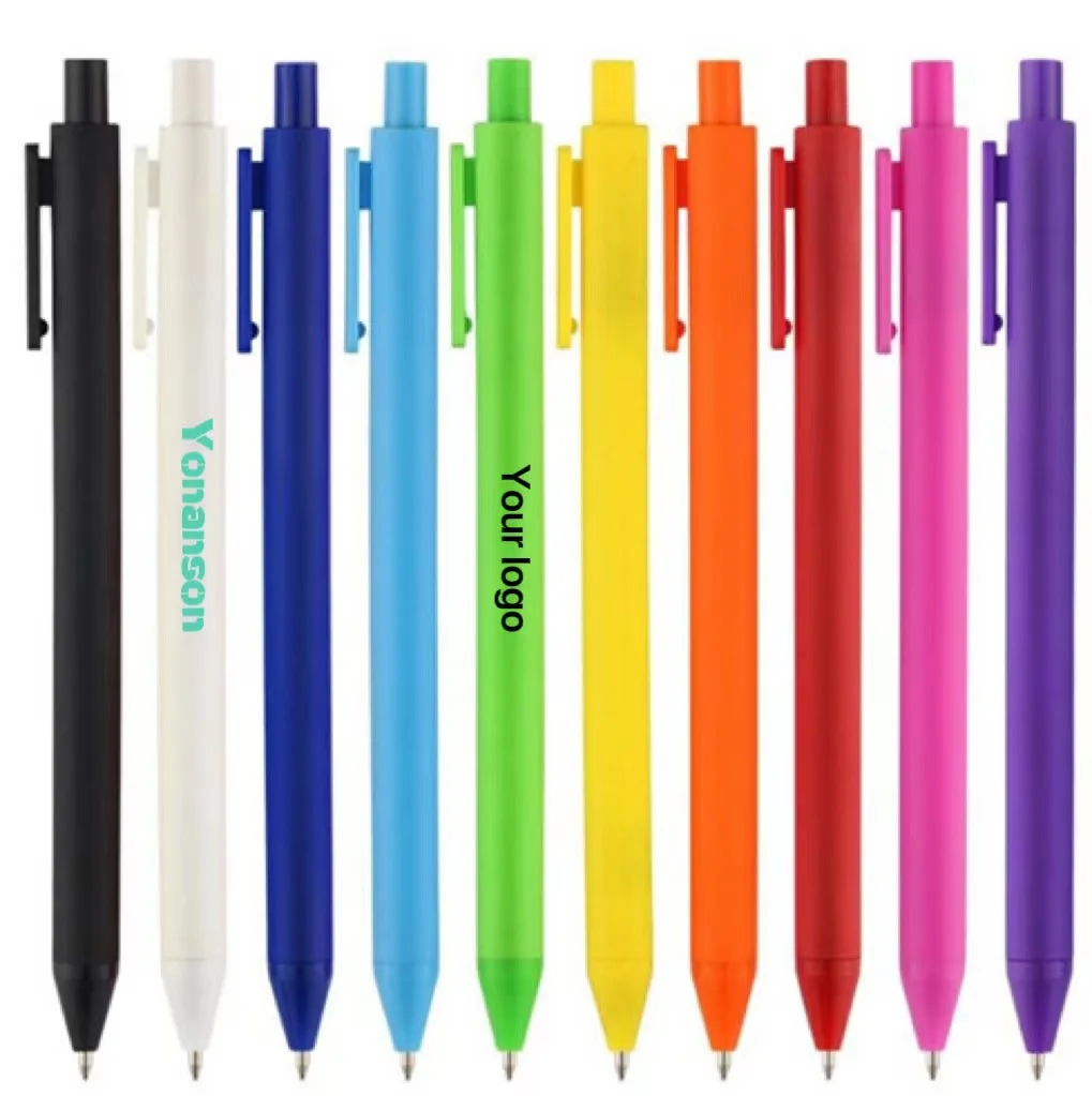 Minimalist Multi-color Ballpoint Pen Click Action Unisex Black Water Pen with Custom Logo for Gift Promotion Gift