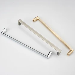 Zinc Alloy 256mm Brushed Brass Furniture Cabinet Long Handles
