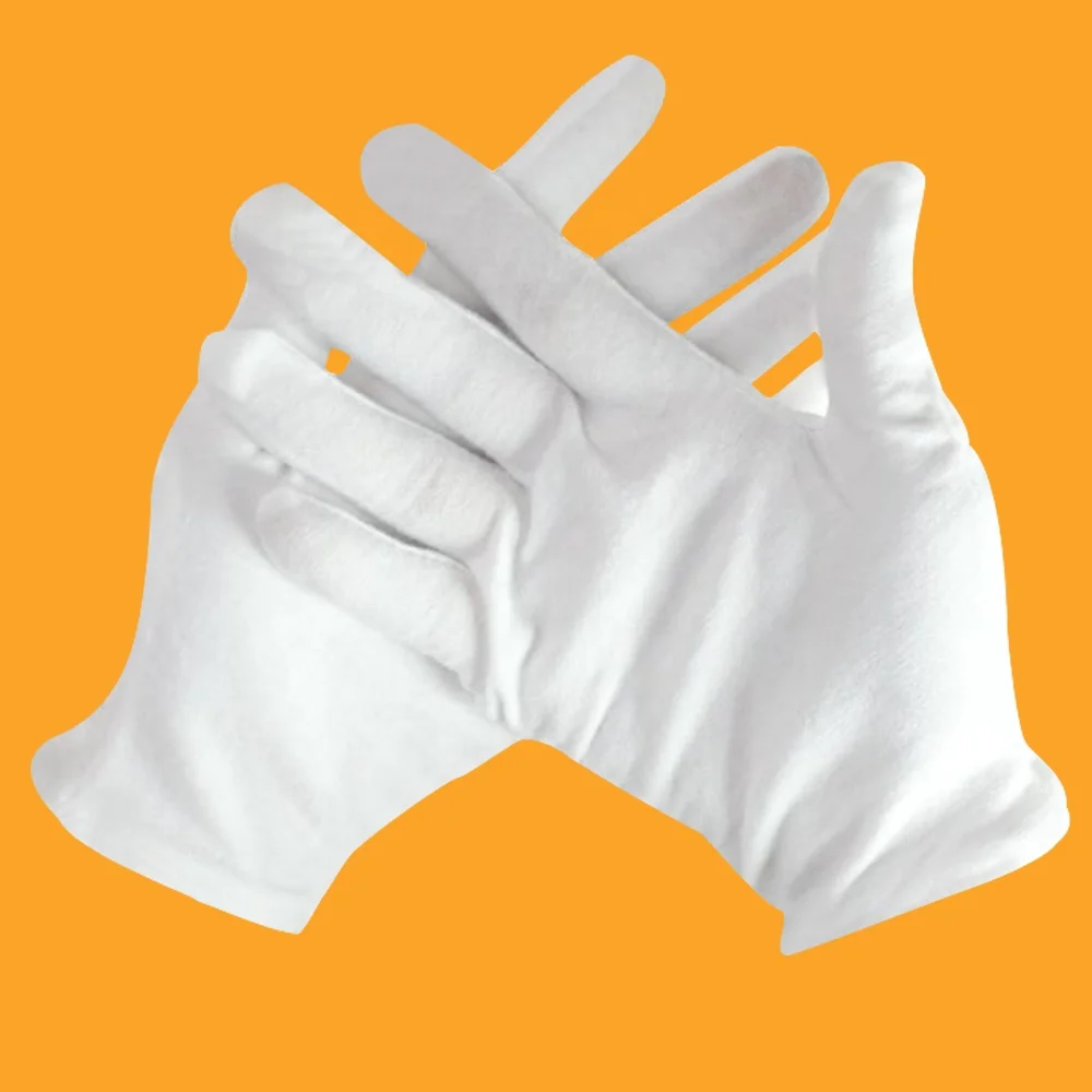 GM1001 Soft Breathable Thin White Parade Gloves Jewelry Inspection Transportation Maintenance Work Etiquette Cotton Gloves