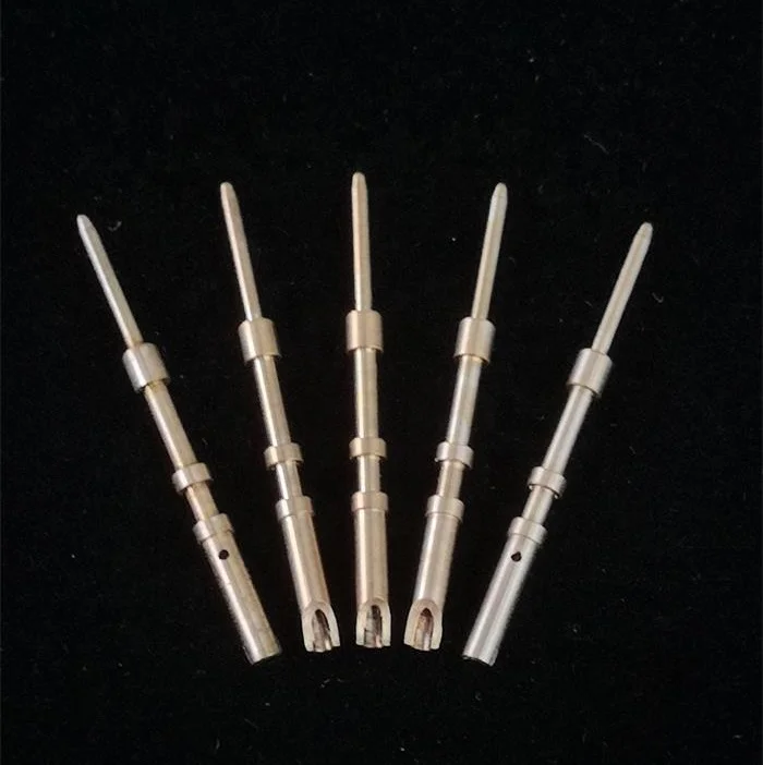
Custom Precision Machined Beryllium Copper Contact Pins for Connectors 