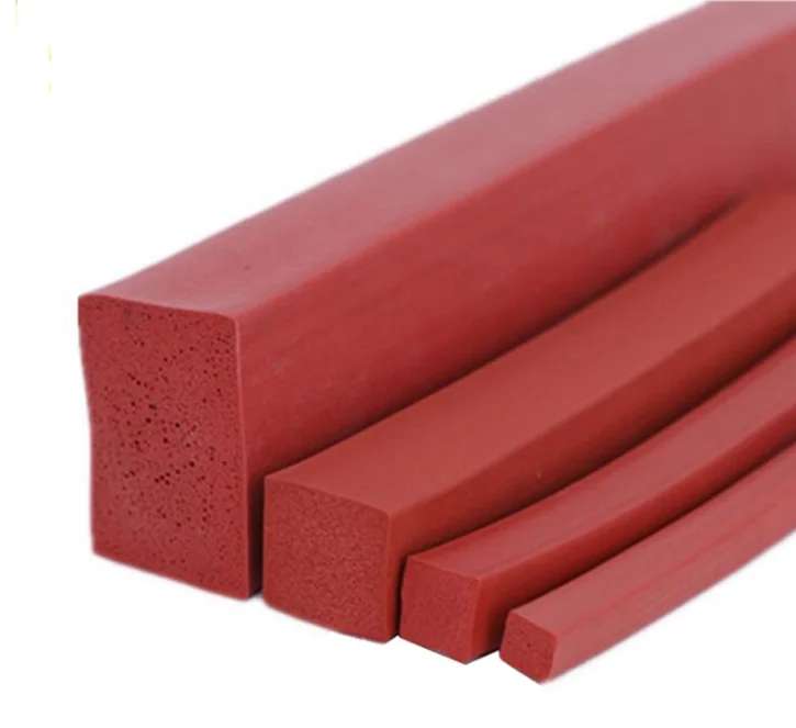 Вспененная силиконовая резиновая Мягкая уплотнительная лента звукоизоляция оконная уплотнительная полоса квадратная продолговатая плоская