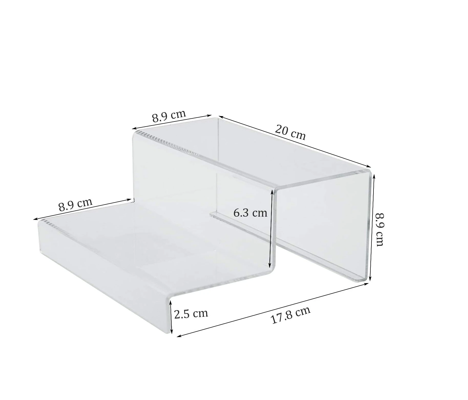 Huisen Clear Acrylic Riser Stand Holder  Shoe Rack / Computer Display Holder for Home and Office