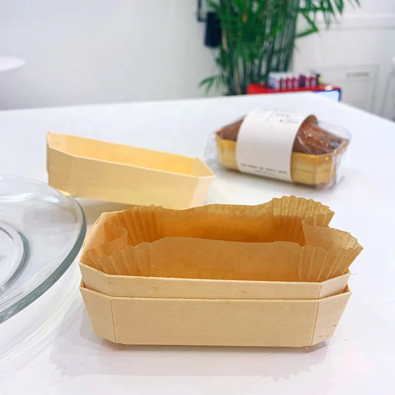 hot sale reusable poplar bark wood cake mold european cupcake bread baking mould