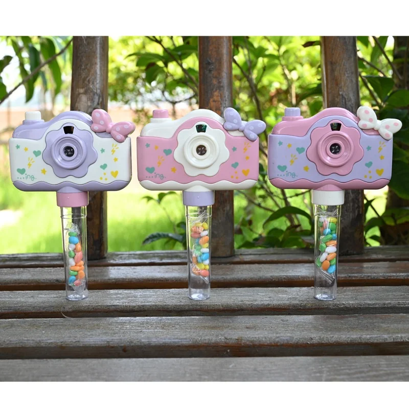 Candy toys for kids Sugar toy cartoon light projection camera toddlers party favor kaleidoscope candies children promotion gift