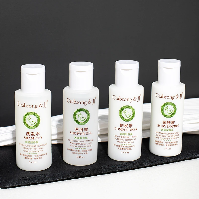 Crabsong&JJ Factory Direct Sale Personalized Luxury Travel Cosmetics Hotel Mini Shampoo For Hotel With Customise Logo