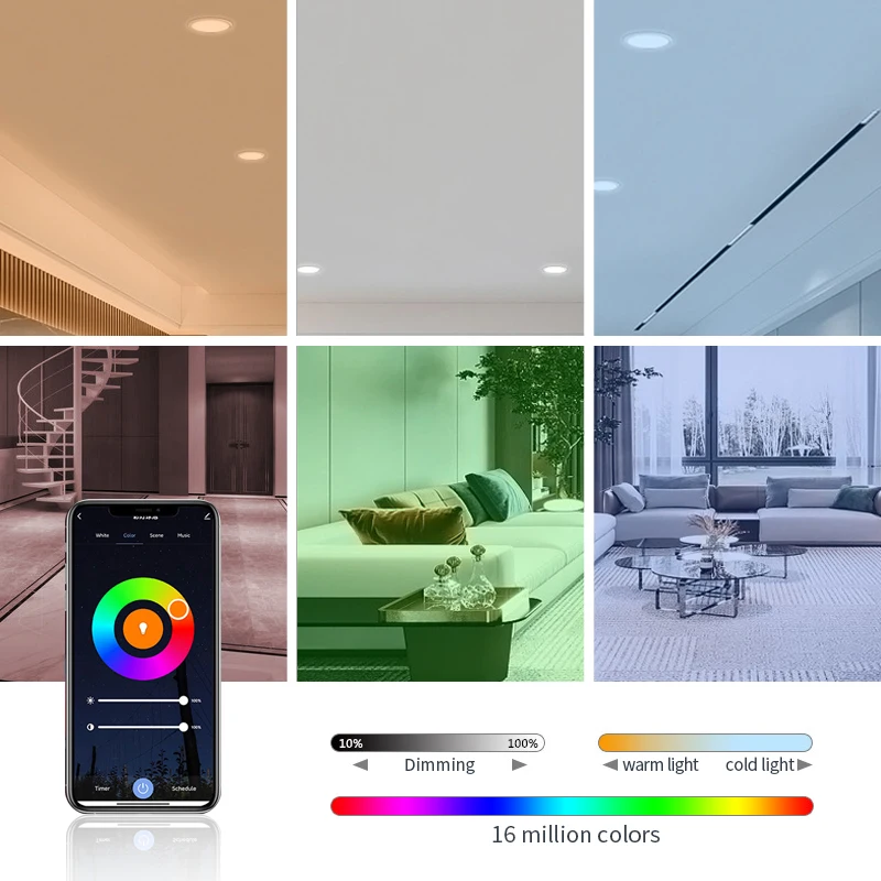 Лидер продаж ультратонкая светодиодная панель RGB умные лампы переменного тока с пультом дистанционного управления Bluetooth простая установка и источник питания