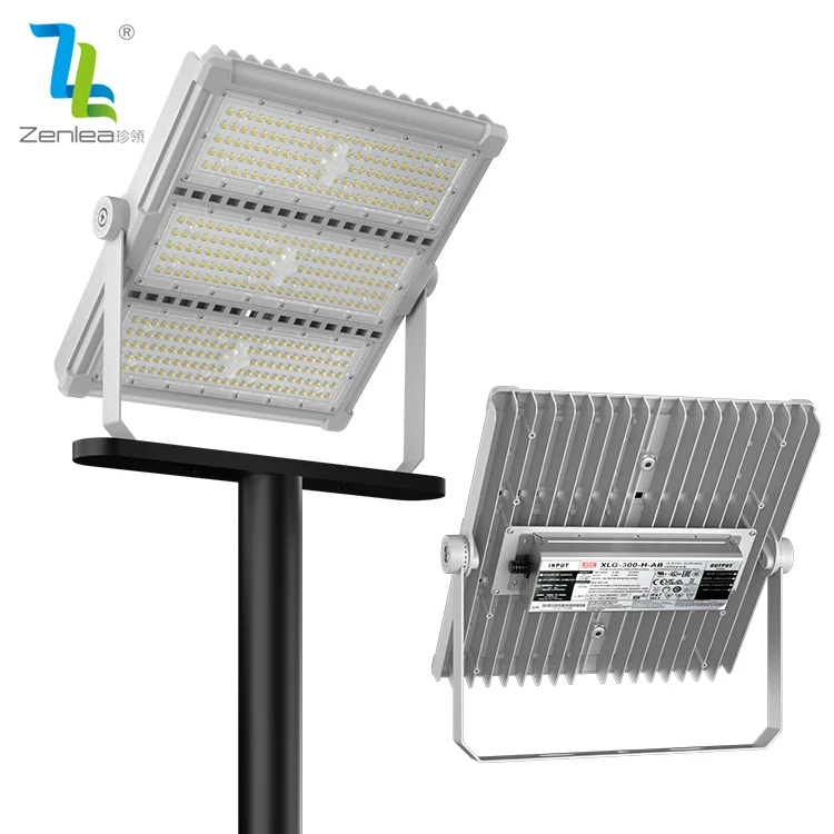High Lumens Street Stadium Tunnel Lighting Outdoor Ip65 Waterproof Aluminum 200w 300w 400w Led High Mast Light
